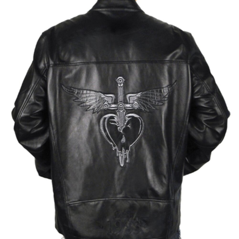 Bon Jovi 25th Anniv. Heart & Dagger Leather Jacket XXL - LTD ED 1 of 500 Signed